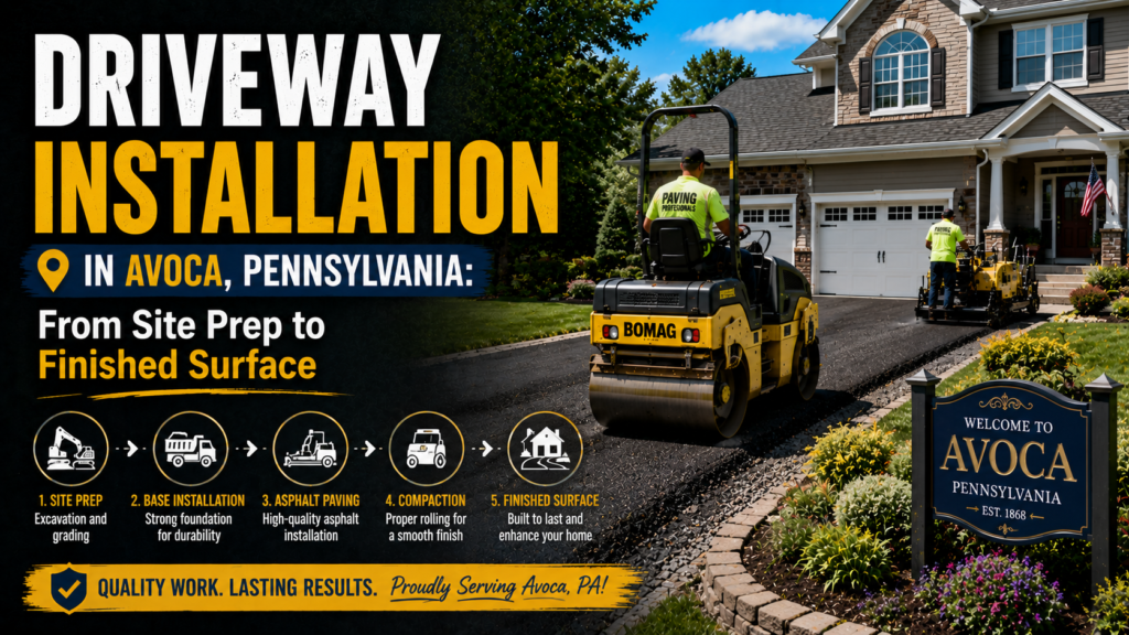 Driveway Installation in Avoca, Pennsylvania: From Site Prep to Finished Surface